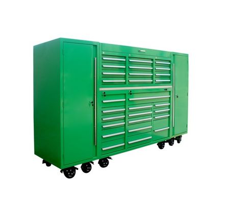 Mecânica Ferramentas de reparação de automóveis Set Box Industrial Ferramentas pesadas Box com rodas e fechadura chave
