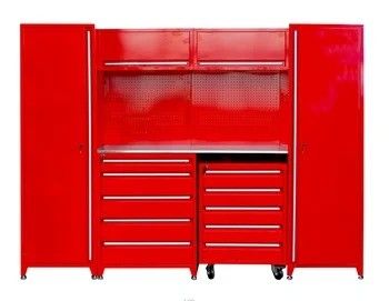 Armazenados de ferramentas de garagem de trabalho pesado com pegboard e gaveta de armazenamento de ferramentas com suporte ODM