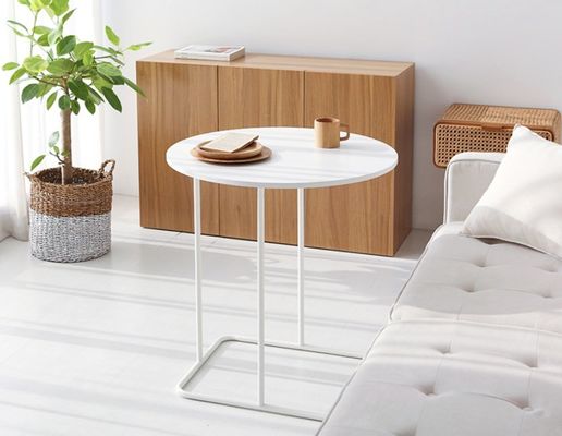 Mesa de jantar lateral ajustável de altura para mesa de café moderna em móveis de sala de estar