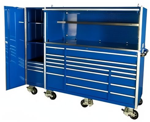 Armário de ferramentas de armazenamento caixa de garagem armários de ferramentas metálicas com balcão de aço inoxidável
