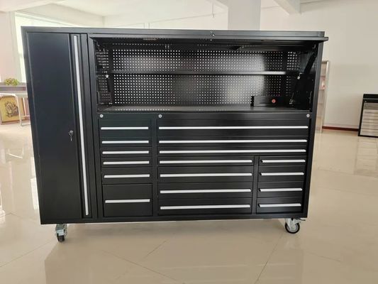 Armário de ferramentas de armazenamento caixa de garagem armários de ferramentas metálicas com balcão de aço inoxidável