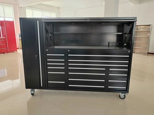 Caixa de ferramentas de armário de garagem de metal personalizado com armários superiores de 72 polegadas OEM ODM aceitável