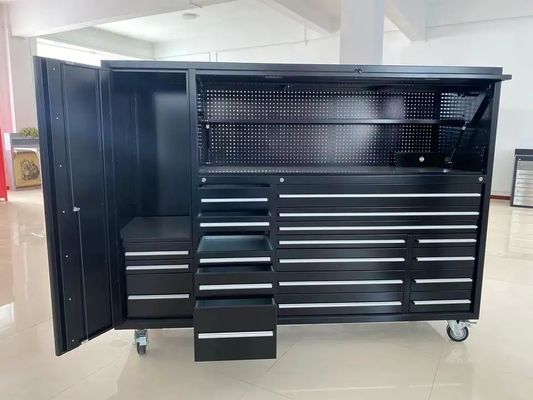 Caixa de ferramentas de armário de garagem de metal personalizado com armários superiores de 72 polegadas OEM ODM aceitável