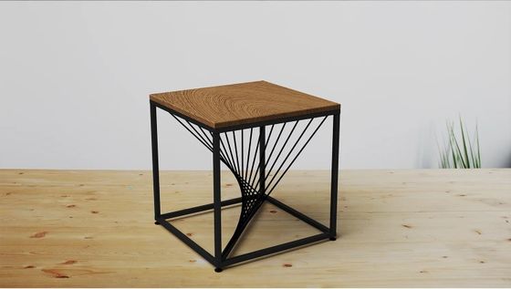 Embalagem de correio altura ajustável perna de metal madeira mesa de topo para móveis modernos