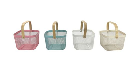 Solução de armazenamento de design moderno Rede revestida em pó Cesto de frutas para armazenamento em casa