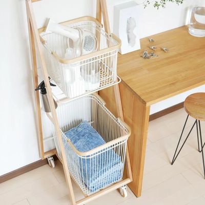 Moderno Design Dobragem Roupa Suja Cesto de Armazenamento para Home Office Gestão de Roupa