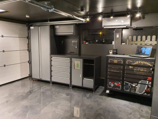 Armário de caixa de ferramentas de rolamento profissional para sistema de armazenamento de ferramentas modulares de metal de alta durabilidade