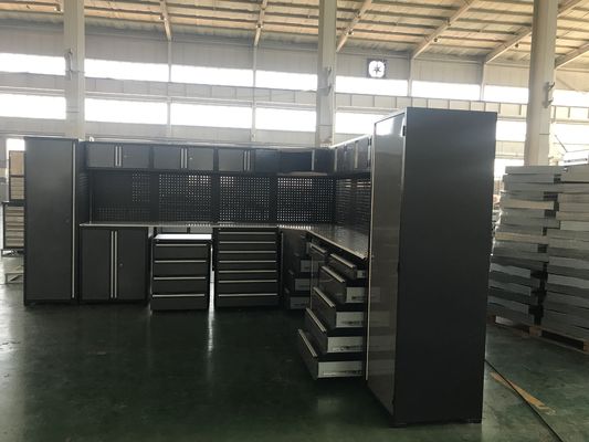 Armários de ferramentas de combinação multifuntcionais de aço laminado a frio para oficinas e garagens