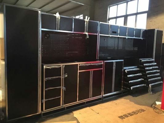 Ferramentas de loja de garagem Armário de parede de aço laminado a frio de trabalho pesado para armazenamento modular de ferramentas