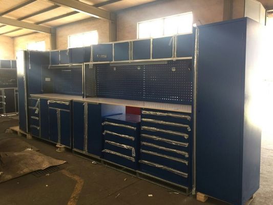 Estação de trabalho de garagem Armário de armazenamento de metal rolante com gavetas e ferramentas de reposição de armazenamento