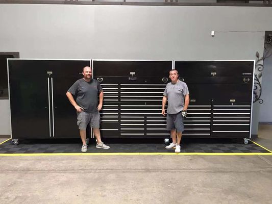 Garagem Organização armário de ferramentas de aço laminado a frio com carrinho em prata