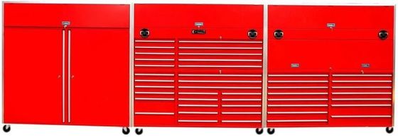 Conjunto de caixa de ferramentas para oficina de automóveis de potência durável revestido de acabamento de garagem banco de trabalho