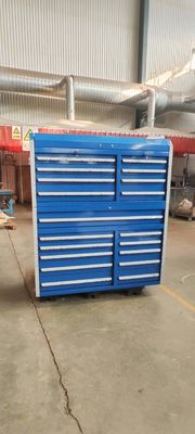 Cascas opcionais caixa de ferramentas de metal de 72 polegadas em rodas aço laminado a frio Sem ferramentas incluídas