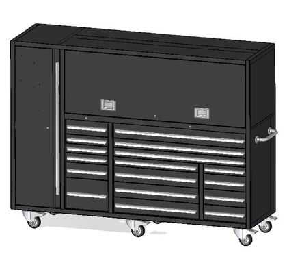 Grande gabinete de ferramentas de rolagem de 72 polegadas com rodas opcionais e espessura de 1,5 mm