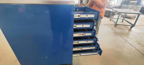 Armazenamento móvel feito de metal fácil caixa de ferramentas em rodas com fechadura e suporte personalizado