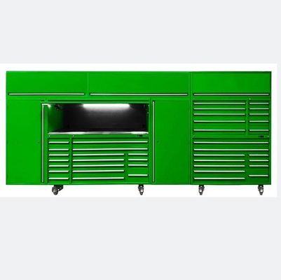 Customize Modular Steel Garage Tool Cabinet com chave de fechadura e acabamento de aço de revestimento em pó