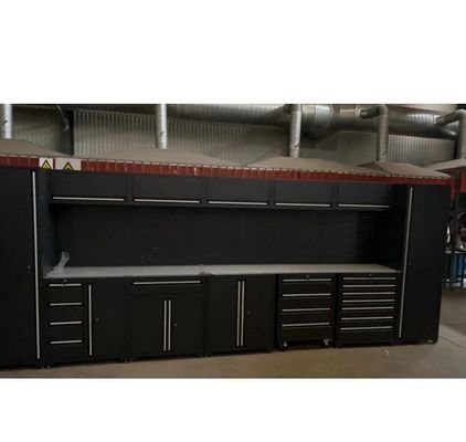 Caixas de ferramentas para caixas de trabalho pesadas 7 Caixas de ferramentas para oficina Caixas de ferramentas de rolos para combinação de cores castanhas