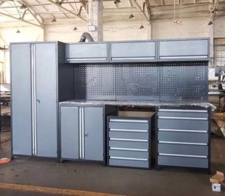 Armário de ferramentas de oficina de garagem avançado e durável com aço inoxidável de rolamento pesado
