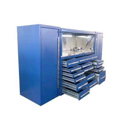 Armário de armazenamento de metal pesado personalizado Armário de ferramentas Banco de trabalho com gaveta e rodas