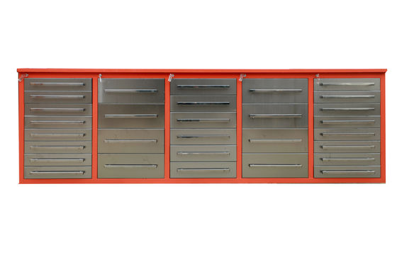 OEM ODM aceitável Metal de trabalho pesado 30 gaveta Armário de ferramentas de bancada de trabalho com alça de alumínio