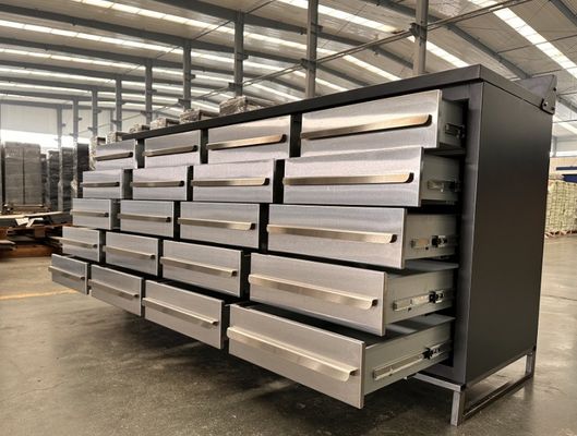 1.0mm 1.2mm 1.5mm Garage Metal Tool Cabinet LS-2850-40 Top Modern com alças opcionais