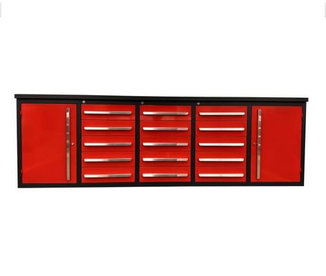 Armário de ferramentas de aço laminado a frio de 15 gavetas para organização de oficinas na garagem de reparação de automóveis
