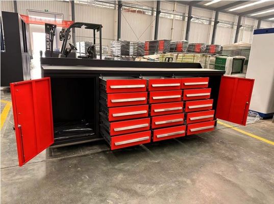 Armário de banco de trabalho dobrável personalizável com fechadura de chave e acabamento de aço de revestimento em pó