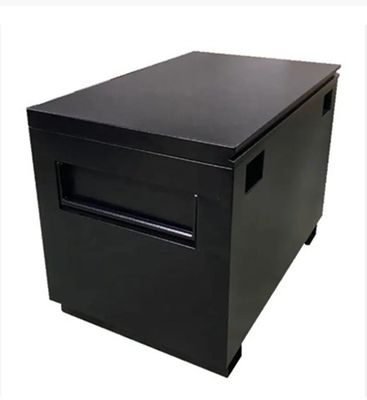 Caixinha de ferramentas do gabinete do local de trabalho de aço de metal branco com sistema de bloqueio Hasp e manobras de trabalho pesado