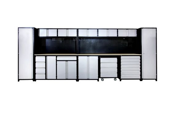 Armários de garagem Armário de ferramentas de armazenamento com acabamento revestido em pó e estofado opcional para gaveta