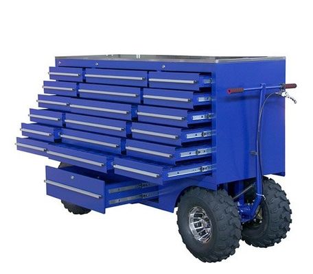 OEM ODM Heavy Duty Metal 19 caixa de ferramentas de gaveta com chave de fechadura e rodas