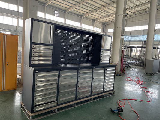9ft 40 Drawer Workbench Armário de ferramentas metálicas pesadas para oficina de reparação de automóveis