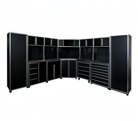 Armário de armazenamento de garagem de metal para oficina de trabalho pesado castanho Armário de ferramentas alto e largo Fornecedores