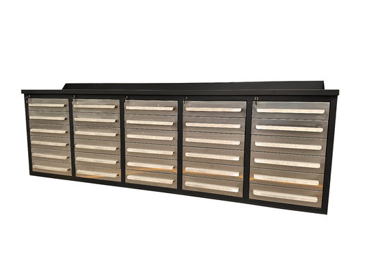 Suporte personalizado ODM Metal pesado 15 gaveta 96&quot; caixa de ferramentas para oficinas de garagem