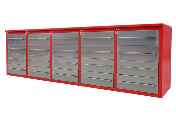 Aço laminado a frio de prata 15 gavetas 2 portas armário de ferramentas para armazenamento de ferramentas pesadas