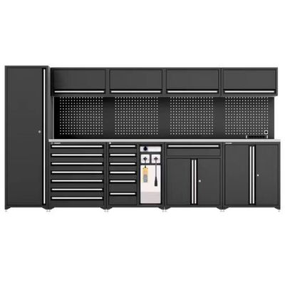 Caixa de ferramentas de ferro em rodas para oficina Função de armazenamento Armazenamento de ferramentas sobressalentes Caixa de peças