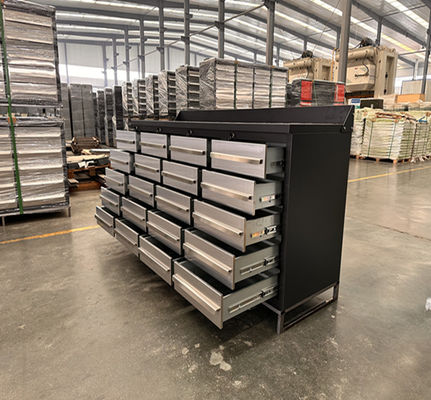 Ferramentas de loja de garagem ESD de grande capacidade banco de trabalho em marrom para serviço de eletricista de automóveis