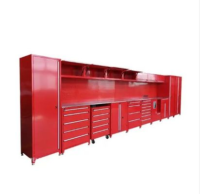 Armários de armazenamento de garagem de oficina com portas e prateleiras D600mm caixa de ferramentas de rolamento pesado