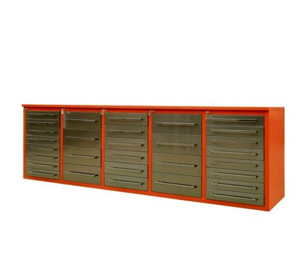 Equipamento de oficina industrial Gabinete de soragem de ferramentas com caixas multi e pegboard
