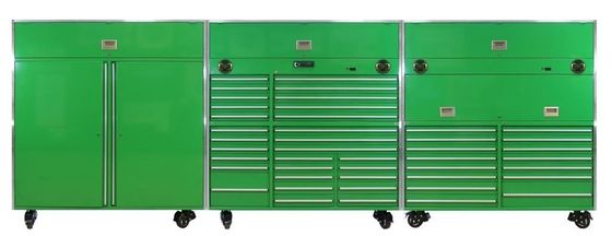 Segure suas ferramentas com este armário de garagem de rolos de aço inoxidável de trabalho pesado