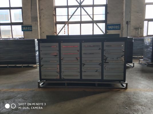 Caixa de ferramentas de metal de trabalho pesado castanho Garagem Gabinete de ferramentas de oficina com gaveta e fechadura