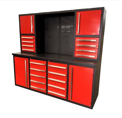Suporte personalizado rodas pesadas de ferro bancada de trabalho de garagem com caixa de ferramentas mecânicas