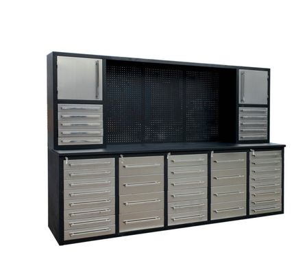 Automóvel de Reparação de armazenamento de ferramentas de trabalho bancada com gabinete sistema de armazenamento de garagem popular e gavetas