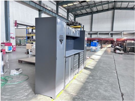Armazenamento de garagem Armários de ferramentas de aço pesado e banco de trabalho de aço laminado a frio