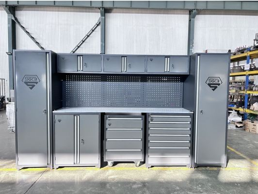 Armário de Garagem Modular Banco de Trabalho com Nós Caixa de Ferramentas Geral Acessórios e caixa de ferramentas