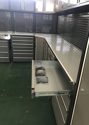 Armário de ferramentas de garagem de rodas pesadas com chapa de aço laminada a frio e revestido de pó
