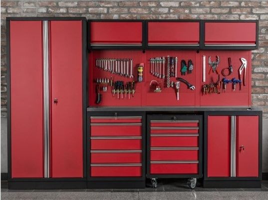 Armazém de ferramentas de garagem de metal personalizado Armazém de ferramentas de rolamento pesado para ferramentas de garagem