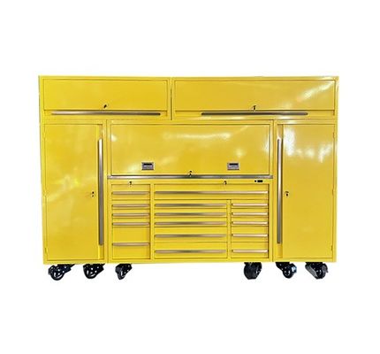 Gabinete de armazenamento de garagem de design personalizável com placa de aço laminado a frio e alças