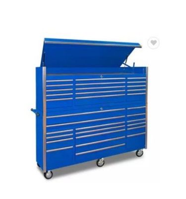 Caixa de ferramentas de armazenamento de garagem com rodas pesadas e material de aço laminado a frio